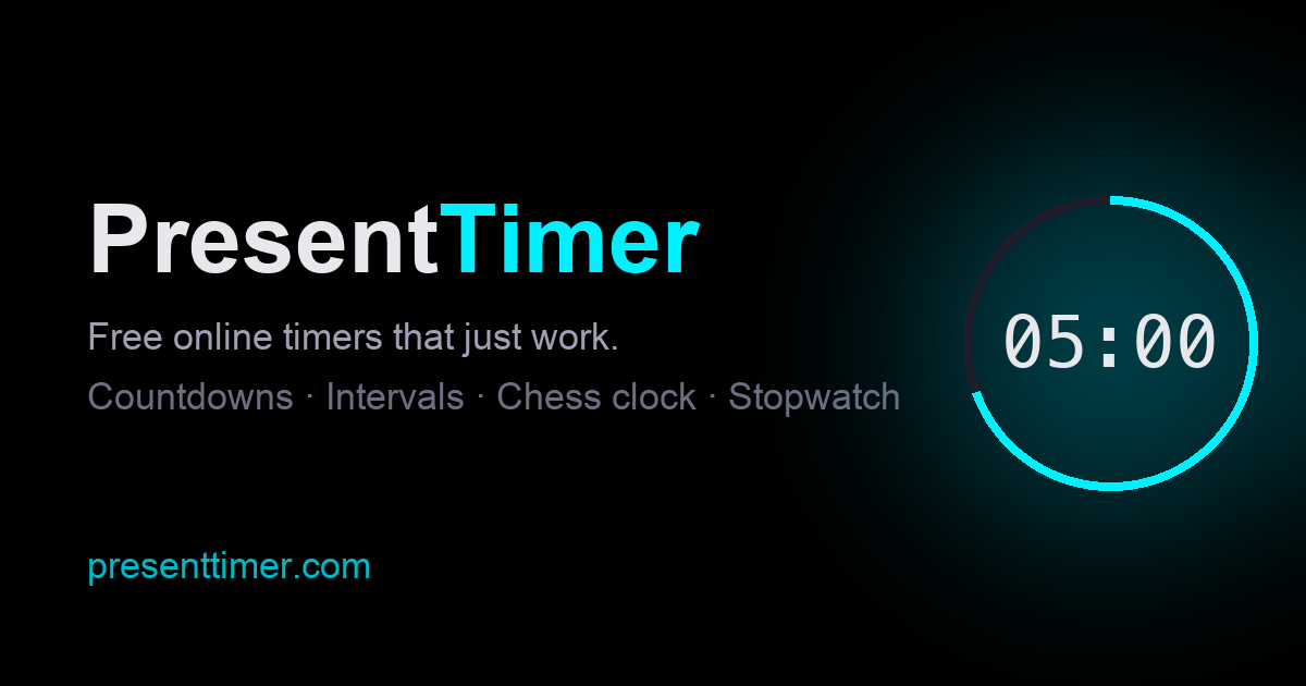 Presentation Timer — Free Online Speaker Countdown